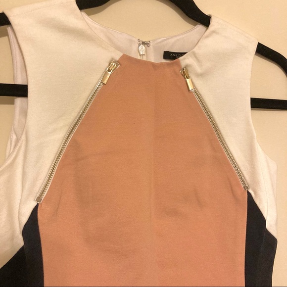 [New] ANN TAYLOR Bodycon Dress with Gold Hardware Size: 00P - Picture 2 of 5